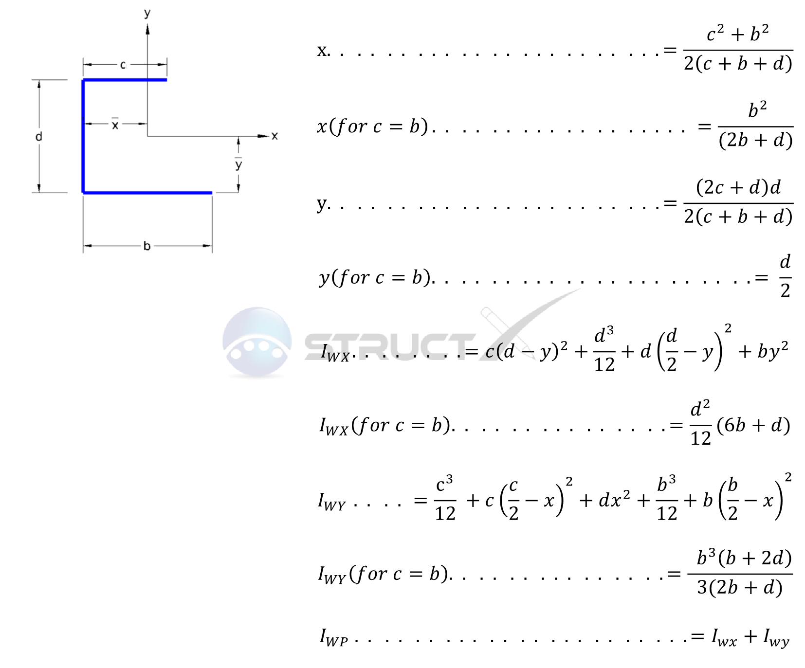 Weld Group, Unequal Cee-Section weld